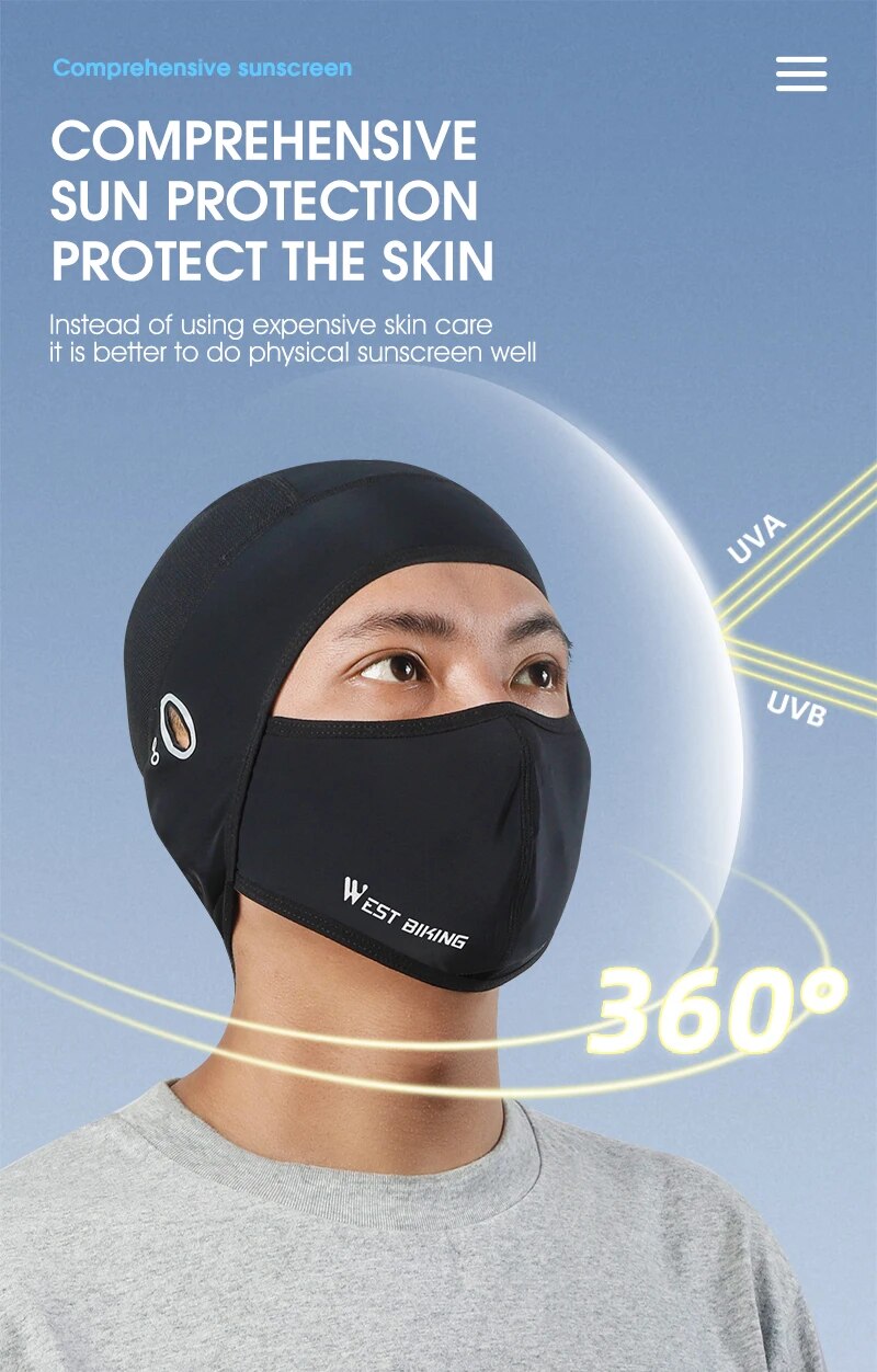 Ice Silk Face Protection Cycling Hood