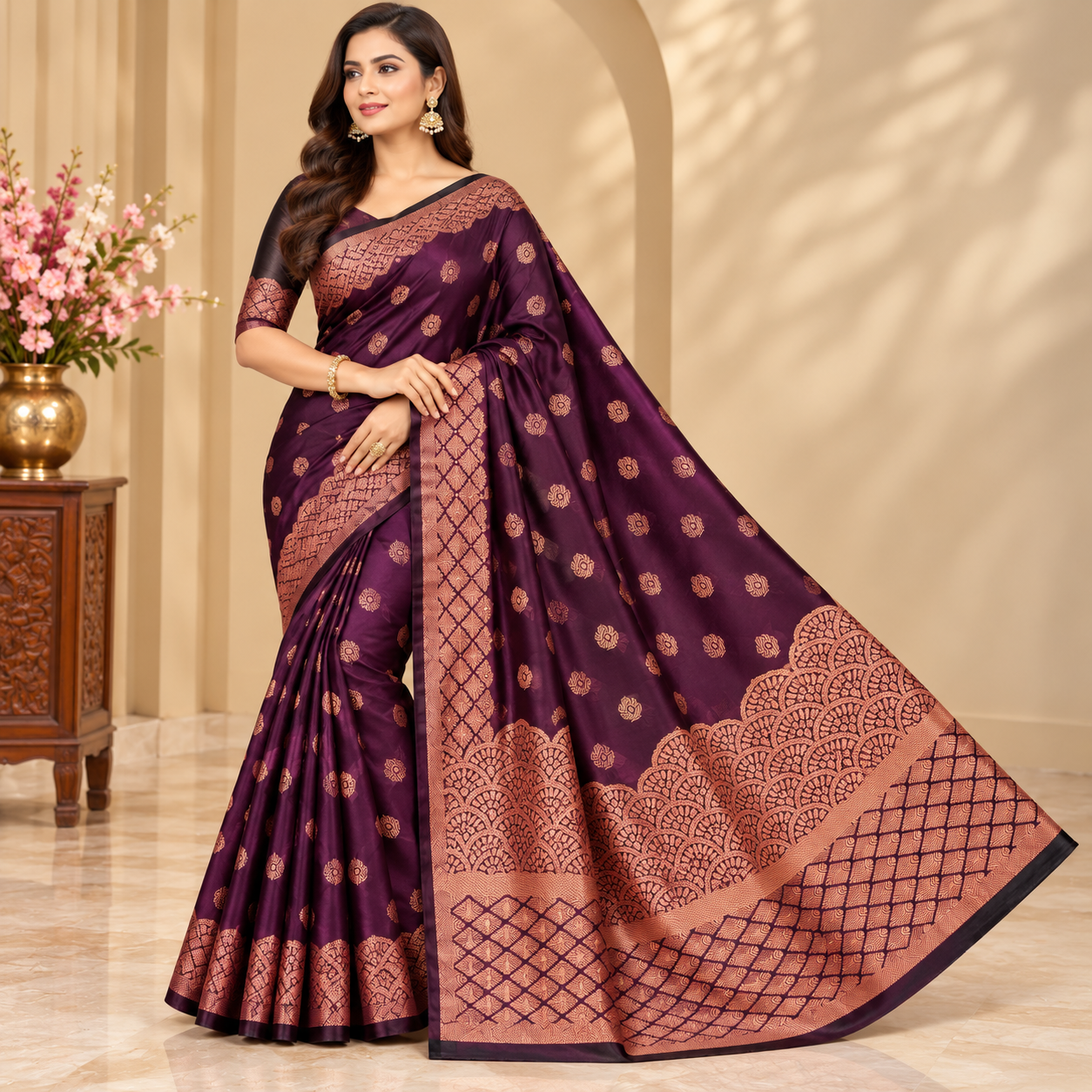 Premium Silk Katan Saree – Exclusive Design