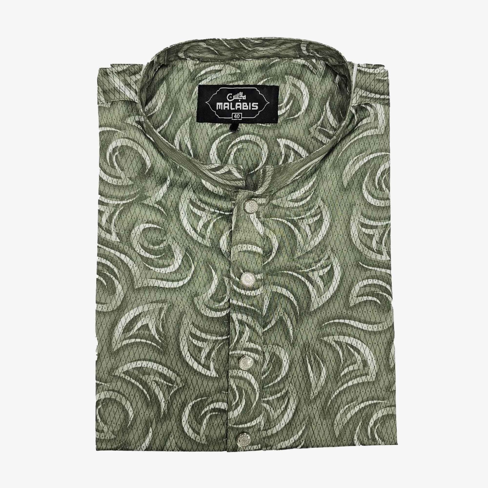 All over Print Cotton Panjabi ( Light Olive)