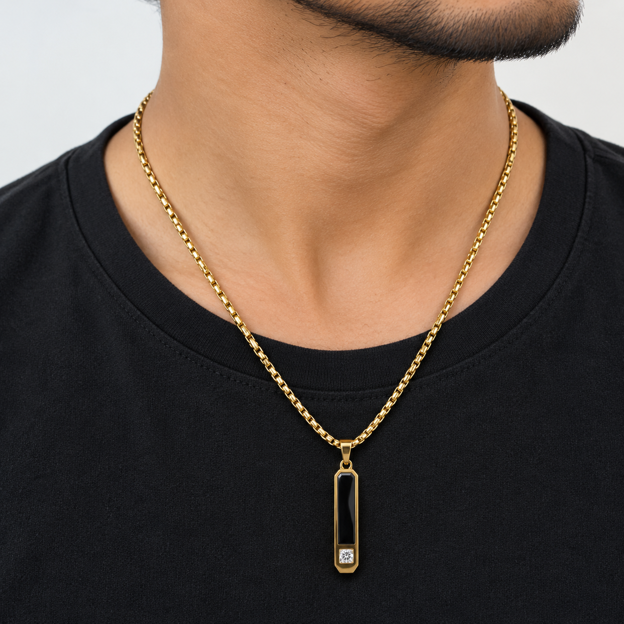 Premium Stainless Steel Bar Pendant Chain