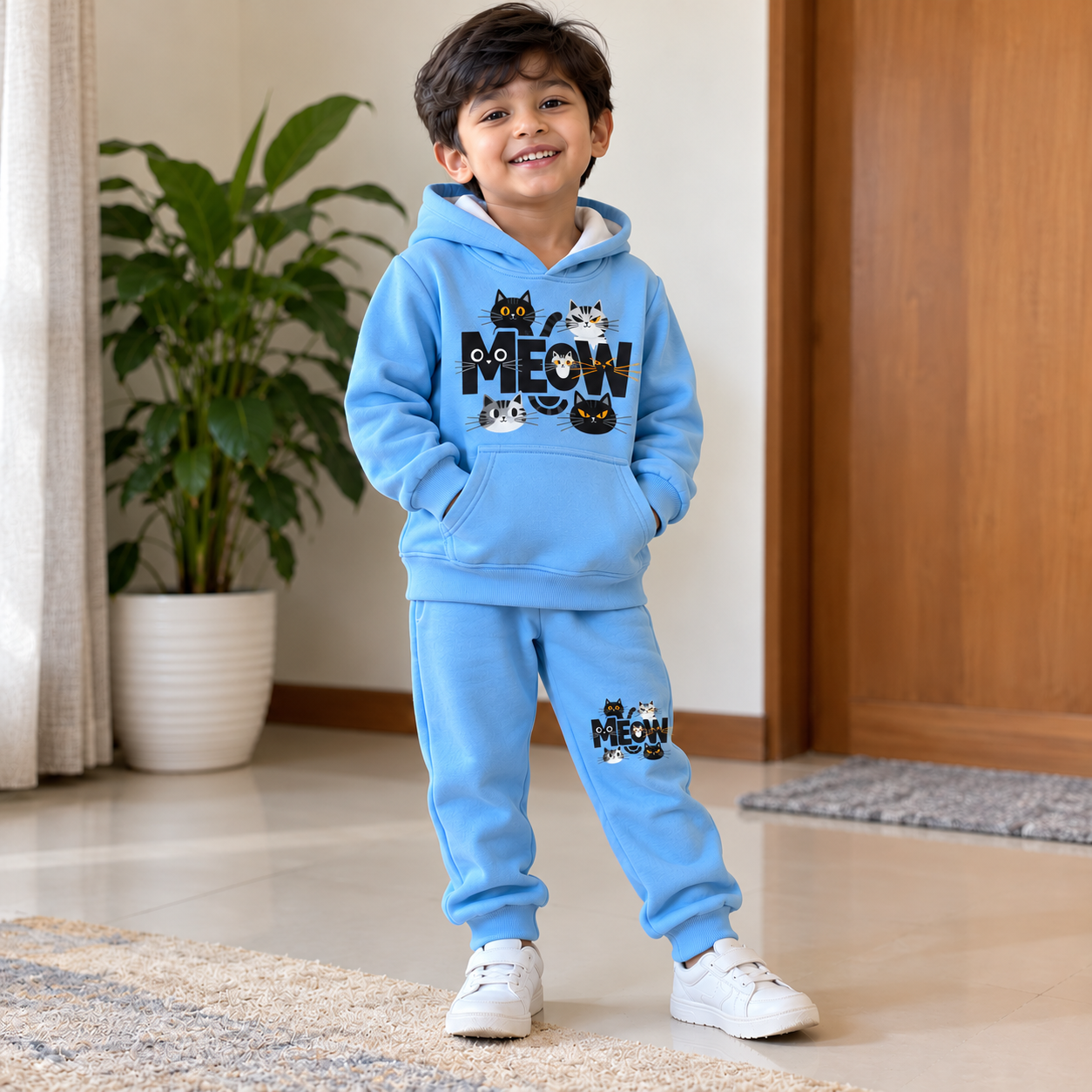 Super Soft Cotton Fleece Baby Hoodie – Warm & Skin-Friendly Winter Wear for (Boys & Girls)