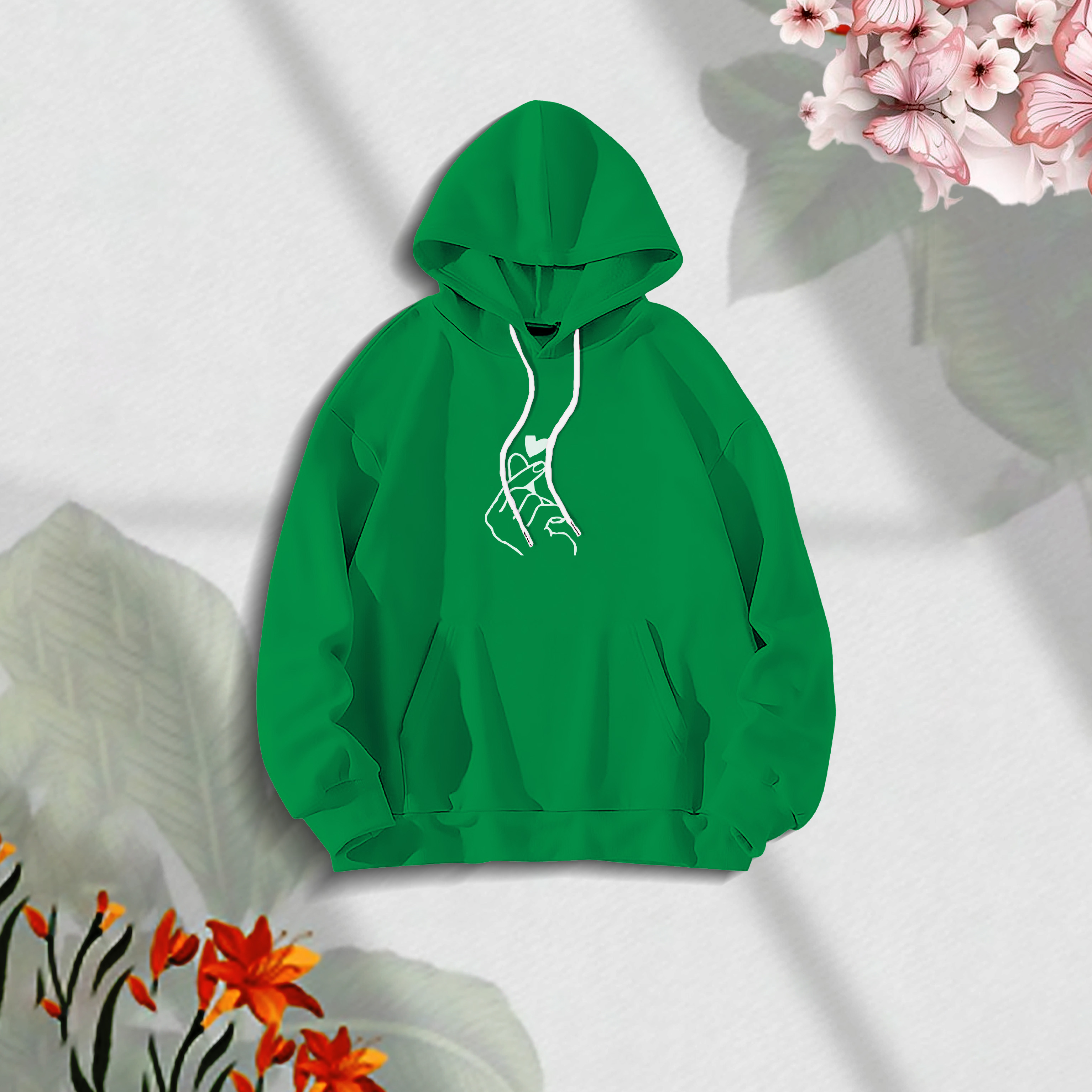 Premium Comfortable (Love Turi-green) Ladies winter hoodie